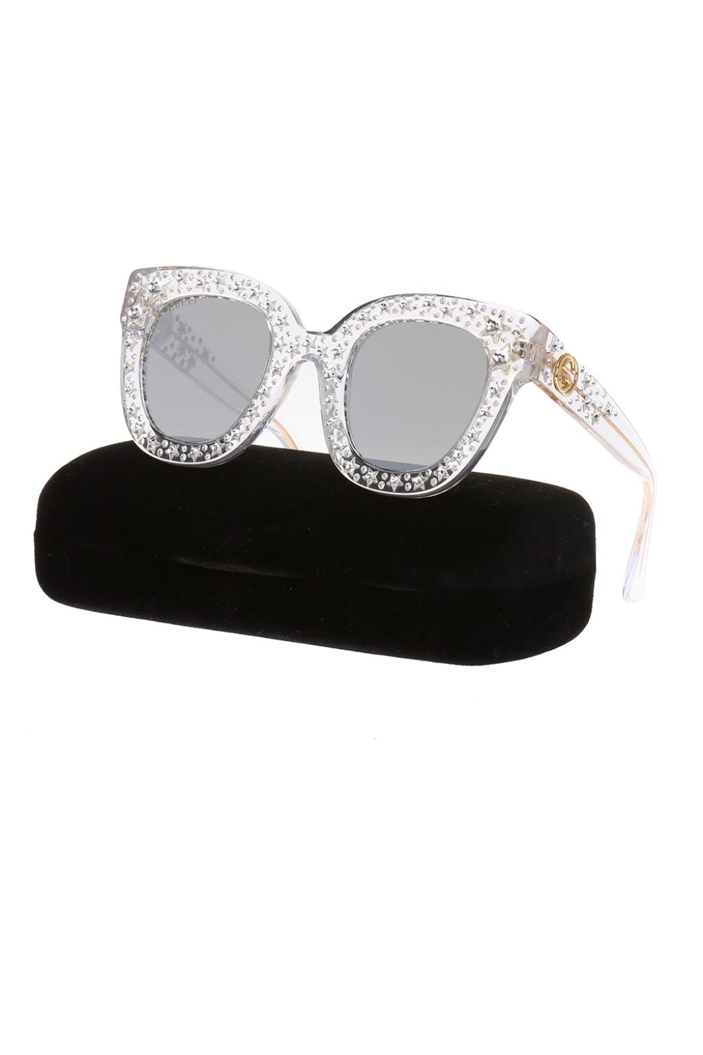 Gucci clear shop star sunglasses